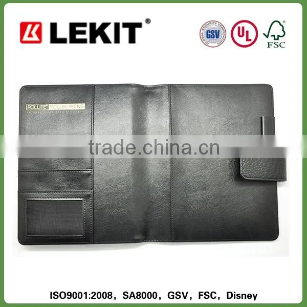 Croco grain pu diary cover with magnetic closure made in dongguan Le Kit