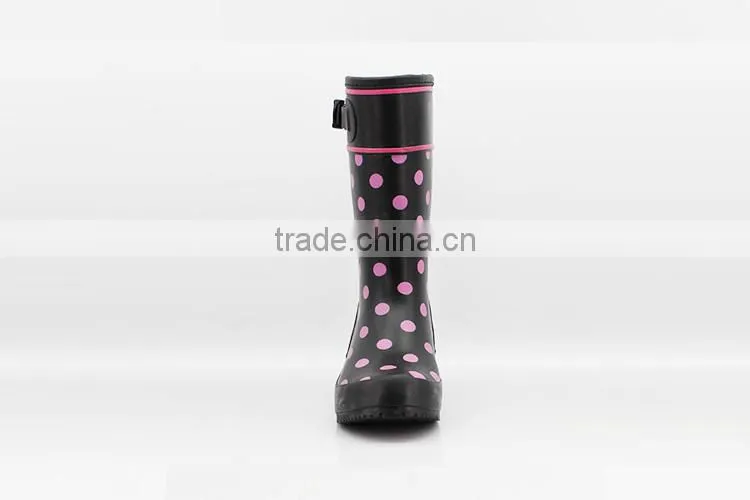 Made in china Customised designs Colorful fox print rubber rain boots boots