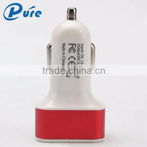 Factory Direct Supply 3 USB Car Charger Wholesale,Smart Car USB Charger for iPhone