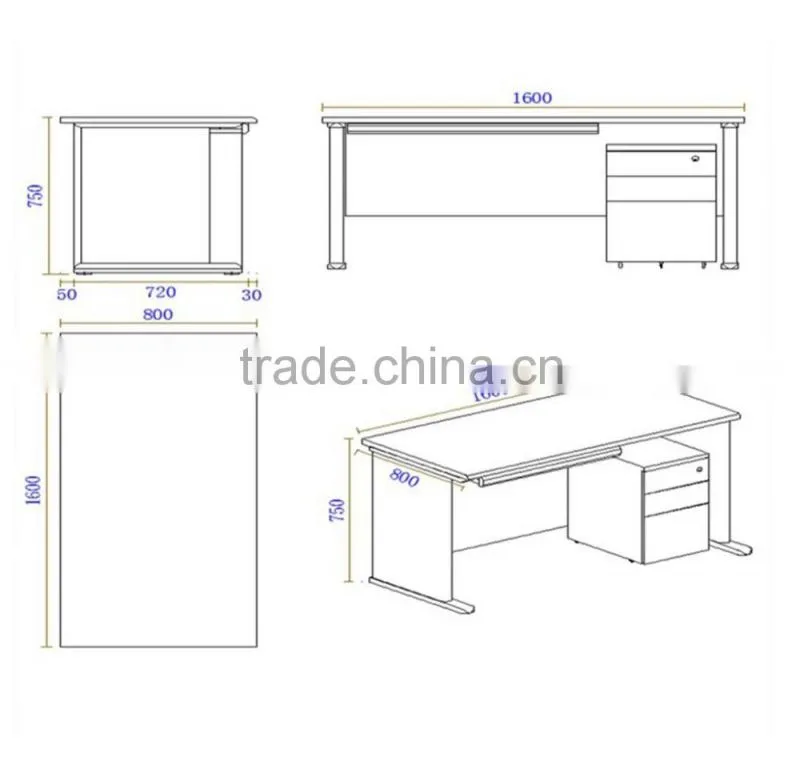 Contemporary Office Computer desk with MDF Top board