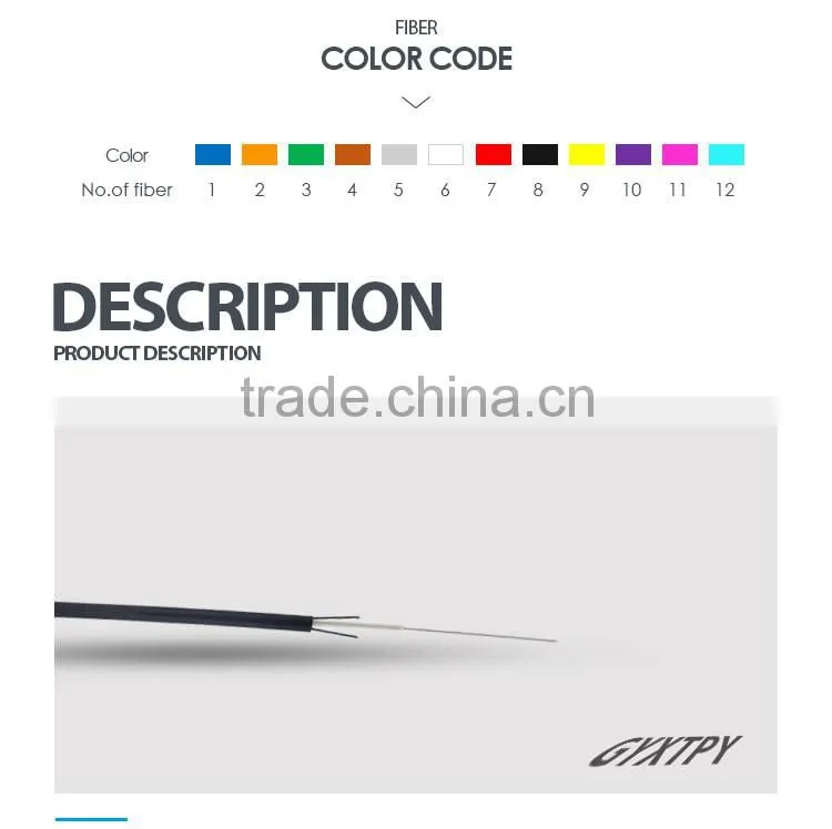 24 core fiber cable single mode diameter GYXTPY
