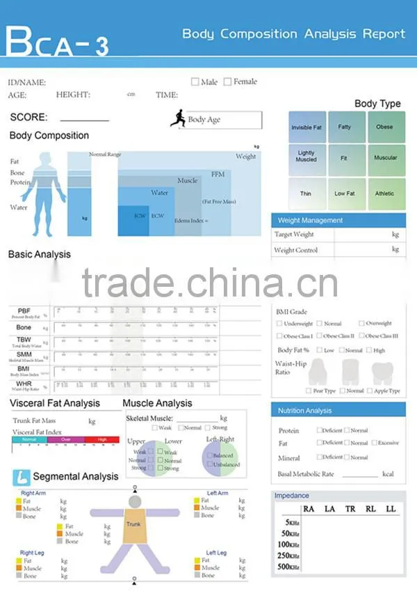 Newest Ce Approved Body Composition Analyzer