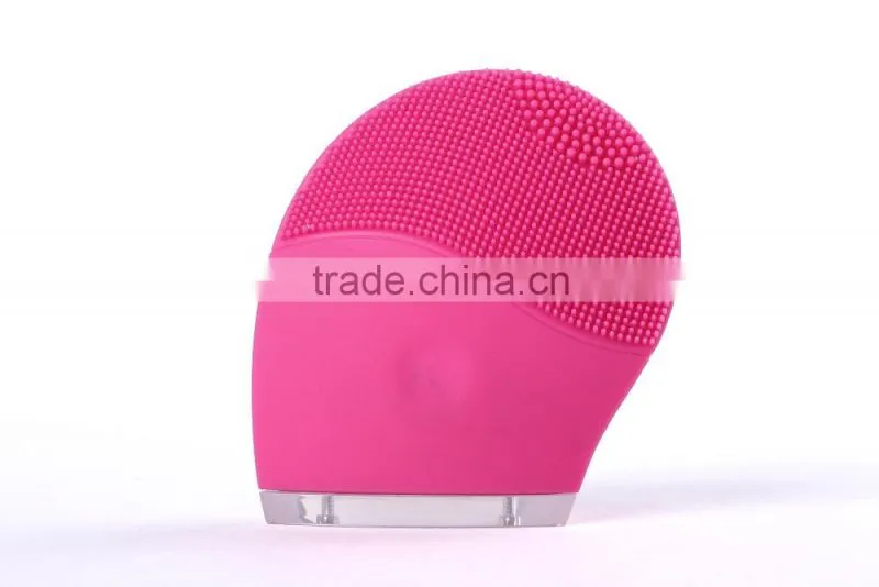 Natural Silicone Electric Facial Cleansing Brush Rechargeable Face Cleaning Brush