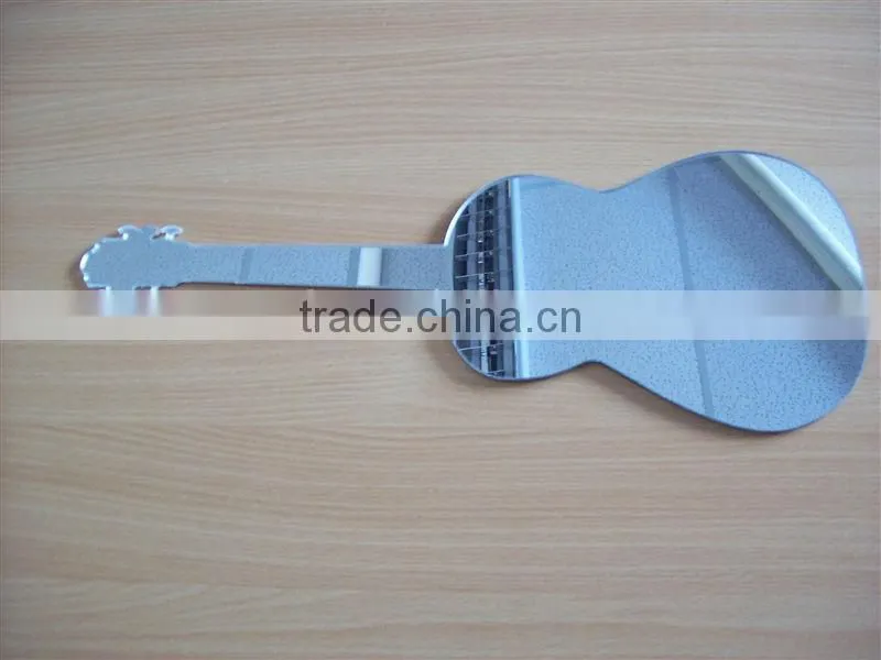 Guitar shaped fun indoor,outdoor garden acrylic mirror