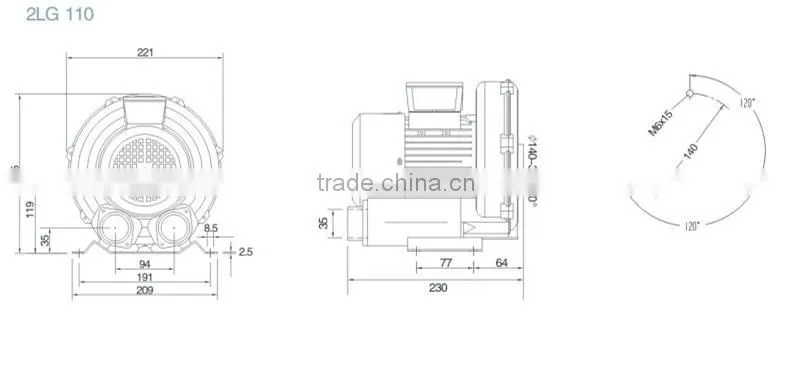 Air Fan Blower For Plastic Drying And Conveying Vacuum Pump