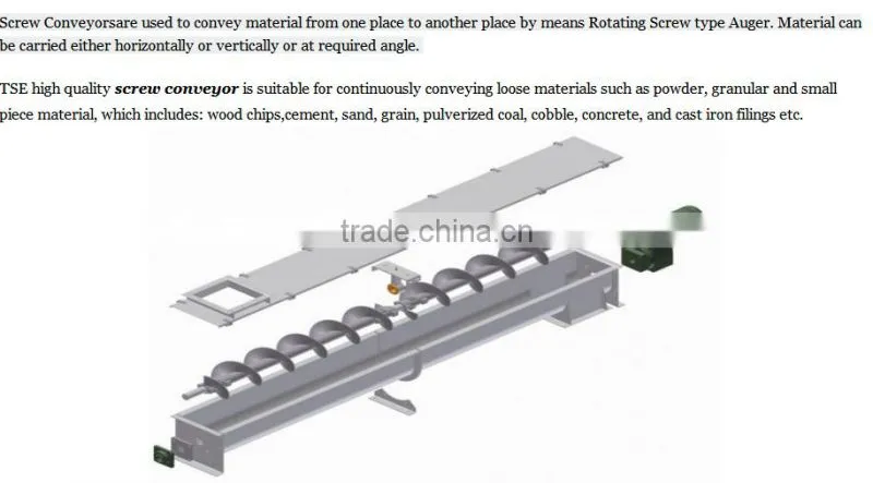 10t/h maize wheat screw conveyor auger