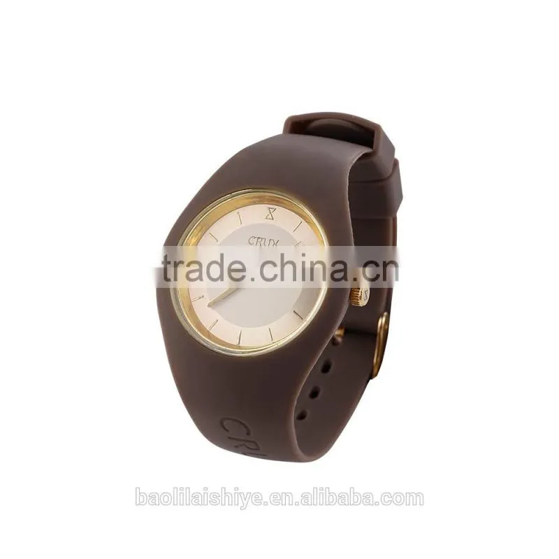 2017 New Style 5ATM waterproof silicone chain bracelet watch