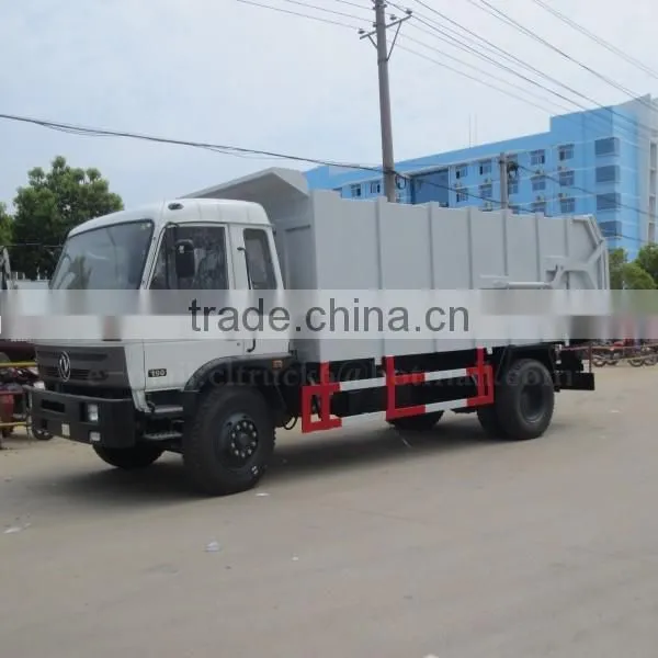 170hp DONGFENG 4*2 Hydraulic Docking Waste Truck 15 m3