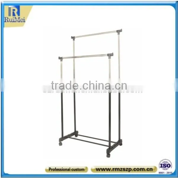 2-line Floor Standing Metal Garment Display Holder