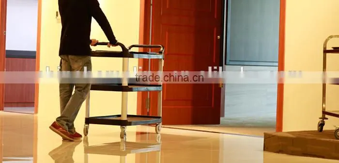 3 shelves hotel plastic food trolley cart CAR00002