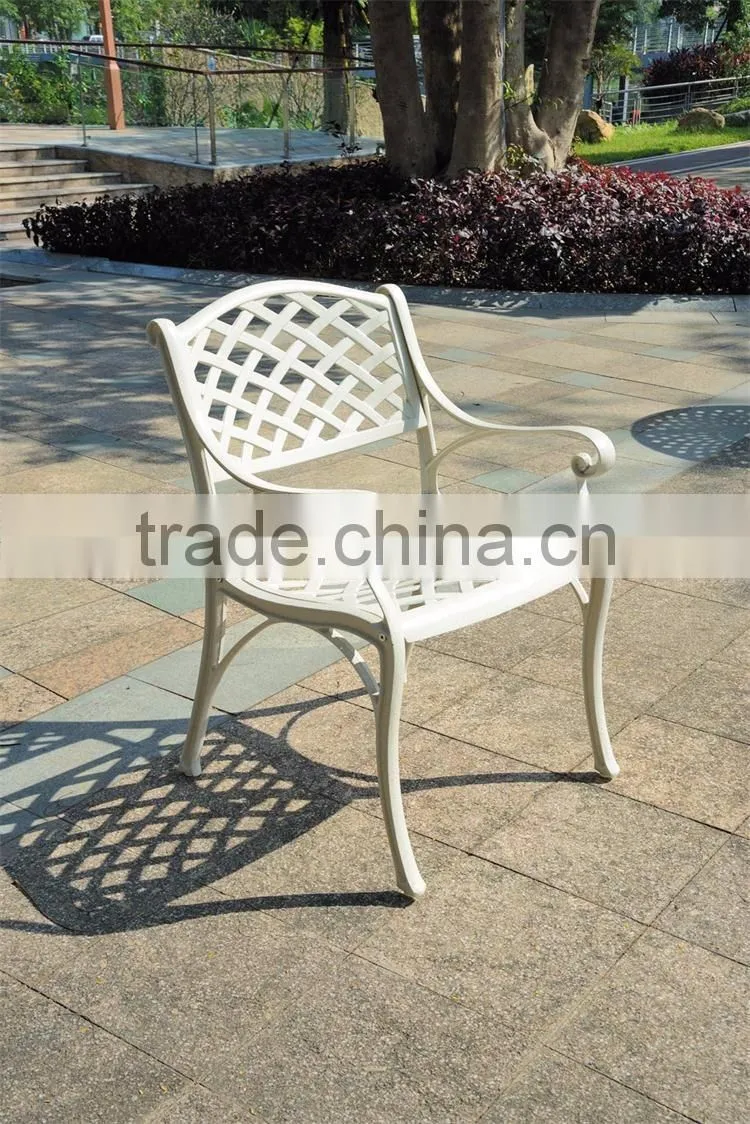 White table and KD chairs aluminum furniture