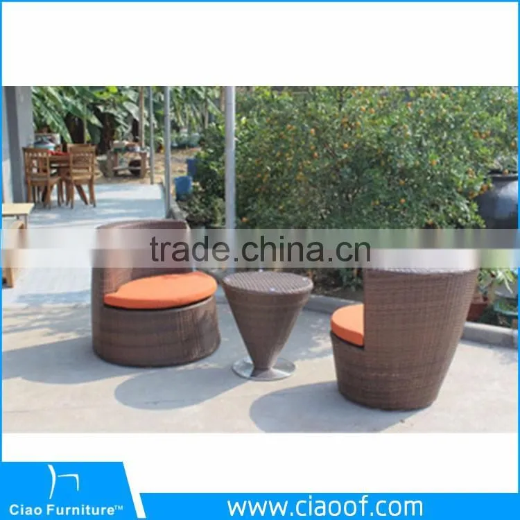 Latest Design Sectional Home Garden Rattan Coffee Table Set