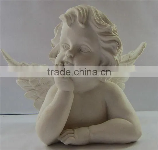 2014 resin white small angel figurine