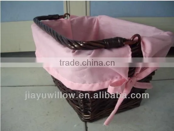 White & Pink basket for hanging wall of newspaper