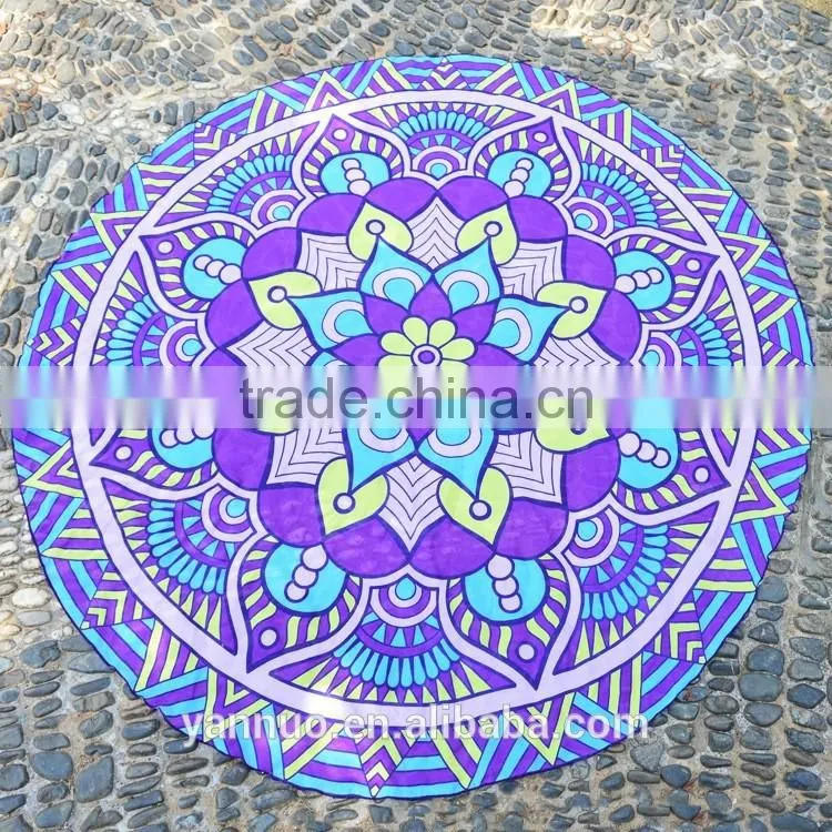 Large Round Donut Beach Towel Cotton Print For Stand by Custom