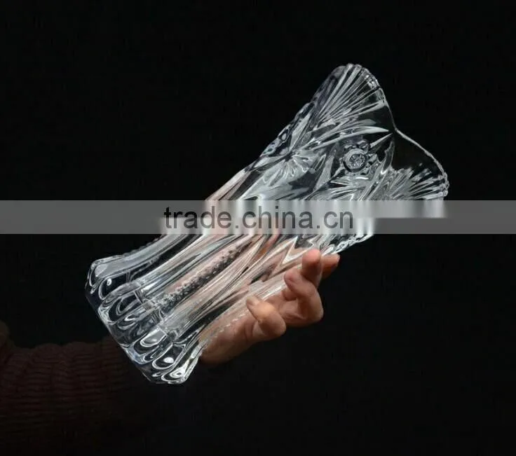 Home or office decoration carving glass flower vase ornamental vases