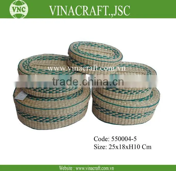 Round seagrass storage packaging box