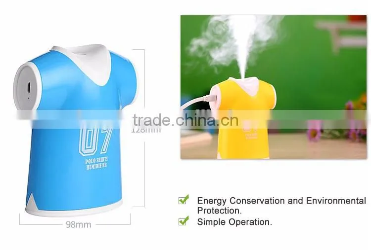 New Arrival Polo Shirts Humidifier, Creative Mini Air Humidifier, USB Mute House Multifunctional Humidifier