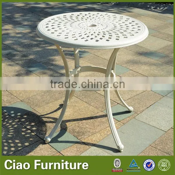 KD chairs & White table aluminium furniture