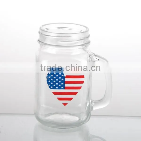 18oz lovers mason jars healthy snacks with lid straw with handle with wooden stand