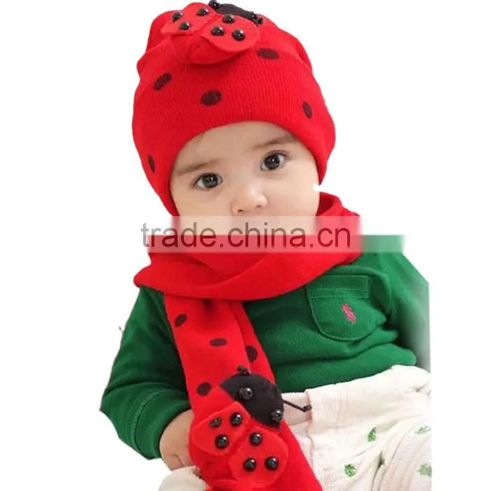 Amazing Fashion Beatles baby hat cap scarf twinset Cotton Beatles hat children hat