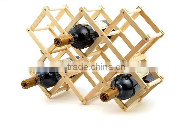 Hot sale natural-coloured make wood wine rack for sale