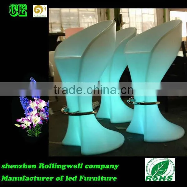 Hot Sale Remote Control RGB Colors Changing Lighting Led Bar Stools Illuminated LED Bar Chairs