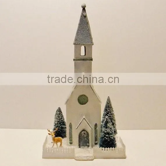 Vintage Putz House Church Pattern & Instructions Christmas Village