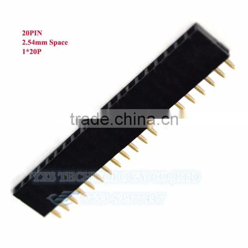 20PIN Single Female Header 2.54mm Space 1*20P