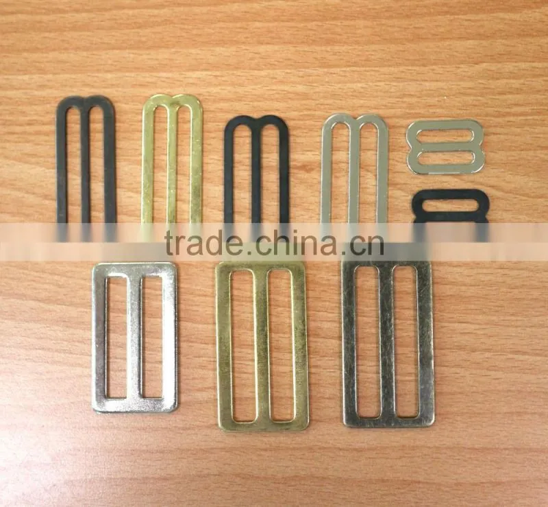 Rectange Face Metal Suspender Clip with plastic teeth inside for garment, 1 inch High Quality Fashion Metal clip