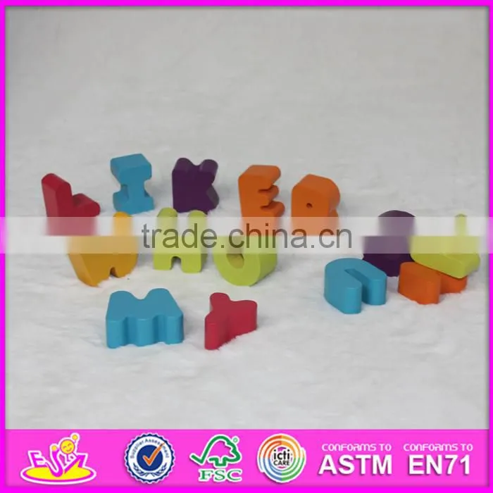 2016 New fashion kids literacy wooden brain teaser puzzles W14B070