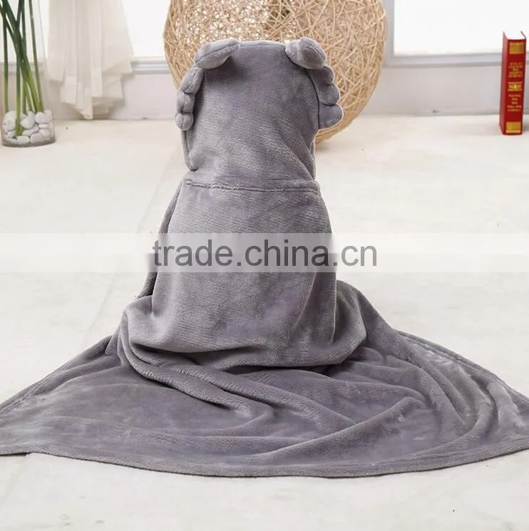 Wholesale animal shape baby bathrobe with hood baby blankets