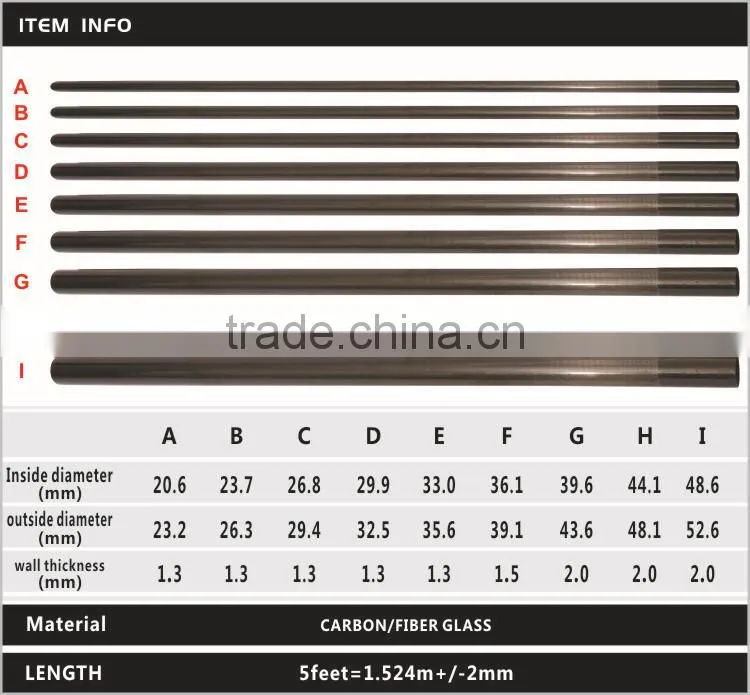 9-Section Full Carbon Fiber Telescopic Tube