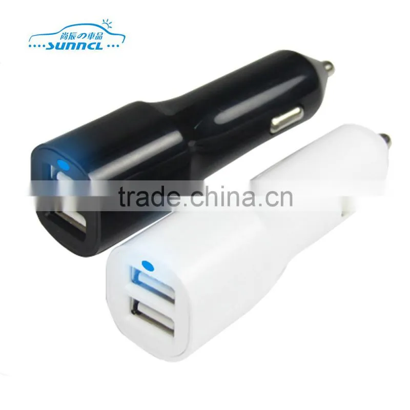 Universal car usb charger, mini electric car phone dual usb car charger