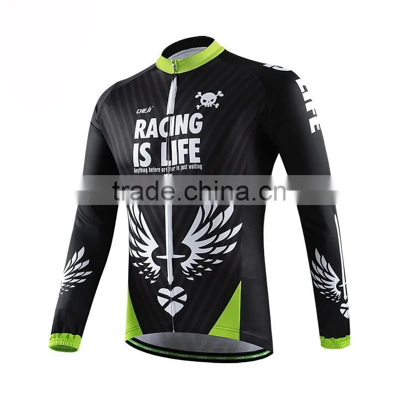 Long sleeve cycling jersey/bicycle clothing/bike cloths set