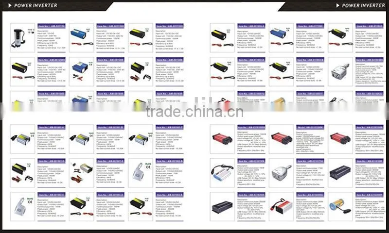 Car power inverter DC 12V AC 220V 300W/500W/800W/1000Wpower inverter with built in battery