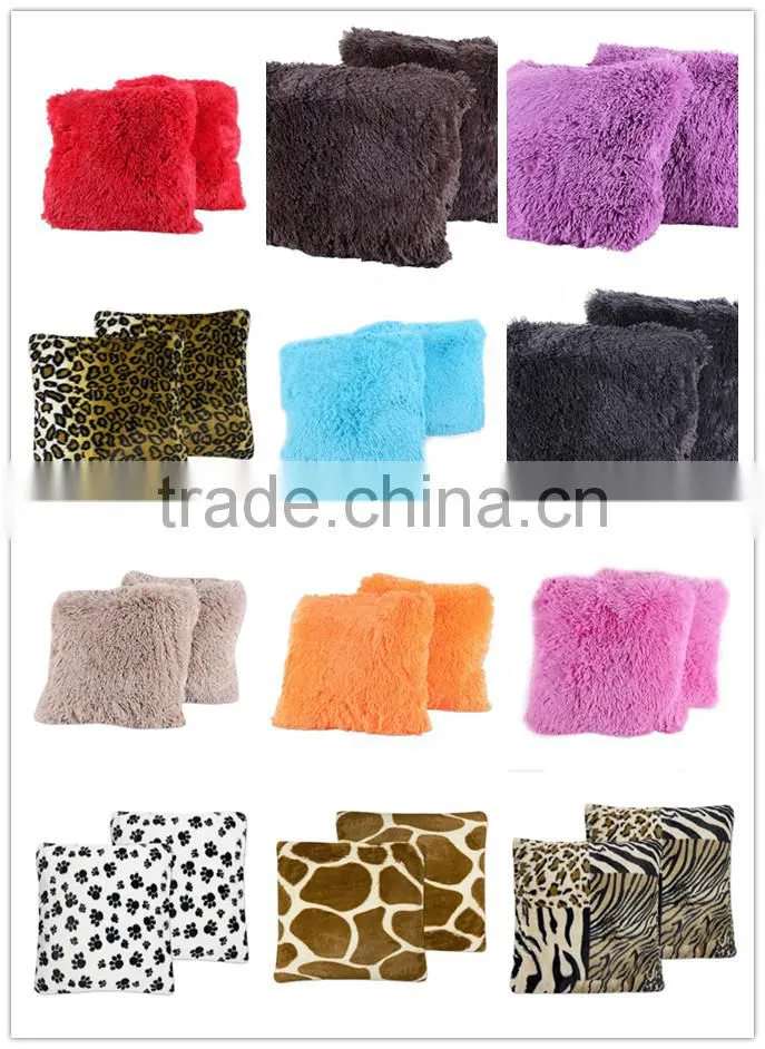 High Pile Faux Fur Plush Pillow Cover