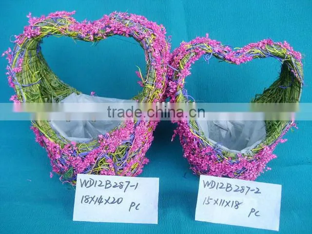 Handmade Decorative Flower Basket with handle