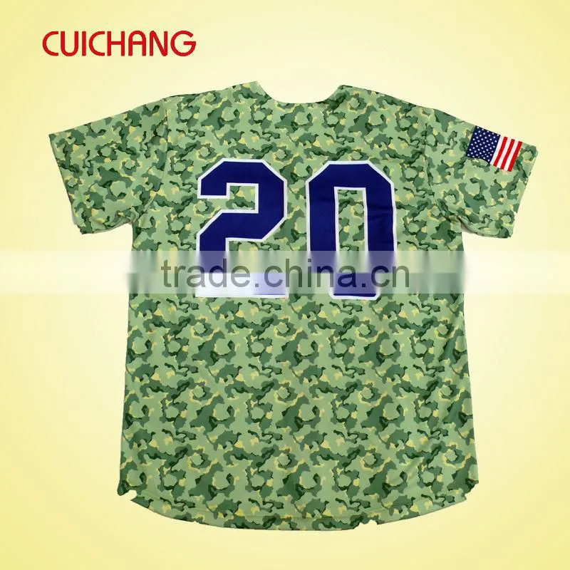 100% polyester camo baseball jerseys