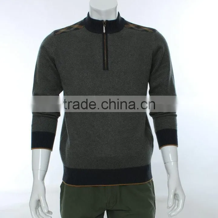 fully jacquard sweater knitting machine for men pullover sweater ,machine knitting wool yarn for winter sweater with zipper