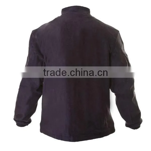 Long style 100%cotton flame retardant fleece jacket