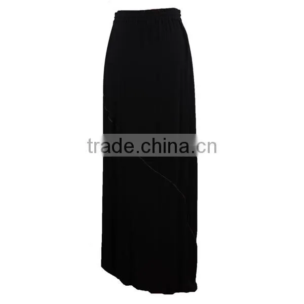 ankle length asymmetrical skirt pattern with drawstring and high waist