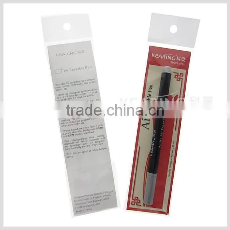 Kearing Brand fast dissappearable white color fabric marking pen with 1pc per blister card packing #AW10