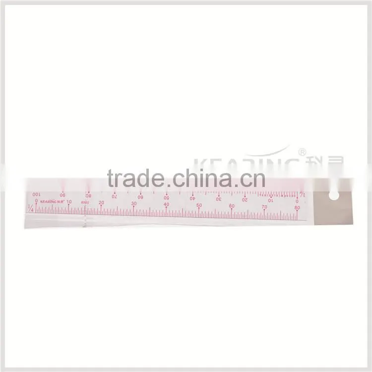 China Kearing Flexible Plastic Sandwich Line Scale Ruler For Design