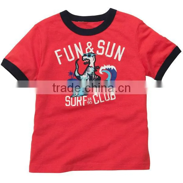 Boys Short-Sleeve Embellished Graphic Ringer t-shirt