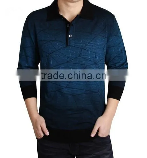 mens fashion style custom made dye sublimation polo sweater