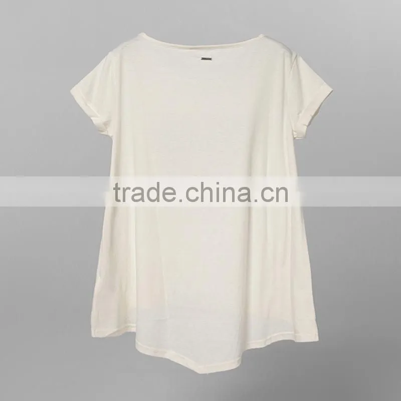 ladies heart-shaped tshirt100%bamboo fiber tshirt custom printed tshirts