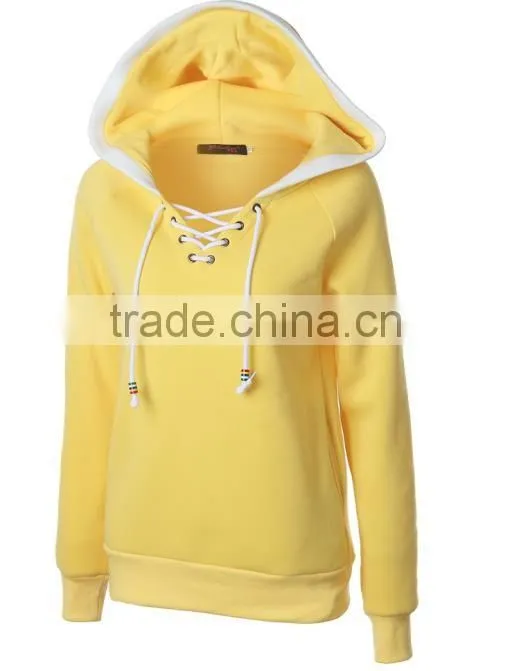 Winter Fashion Pullover Sweatshirt draw string hoodies Raglan Long sleeve blouse