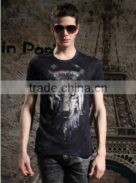 Wholesale Black Printing Overseas T Shirt