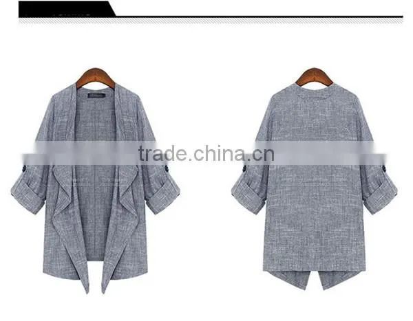 Summer and spring new arrival three quarter sleeve thin sweater,women coat,cardigan latest design